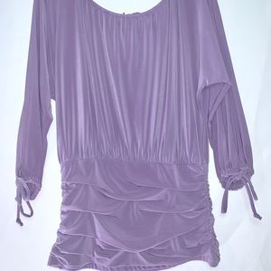 LONG SLEEVE, LIGHT PASTEL PURPLE BLOUSE